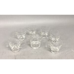 Webb Corbett Scotch / Old Fashioned Glasses Set Of 6 & 1 Glass Tumbler